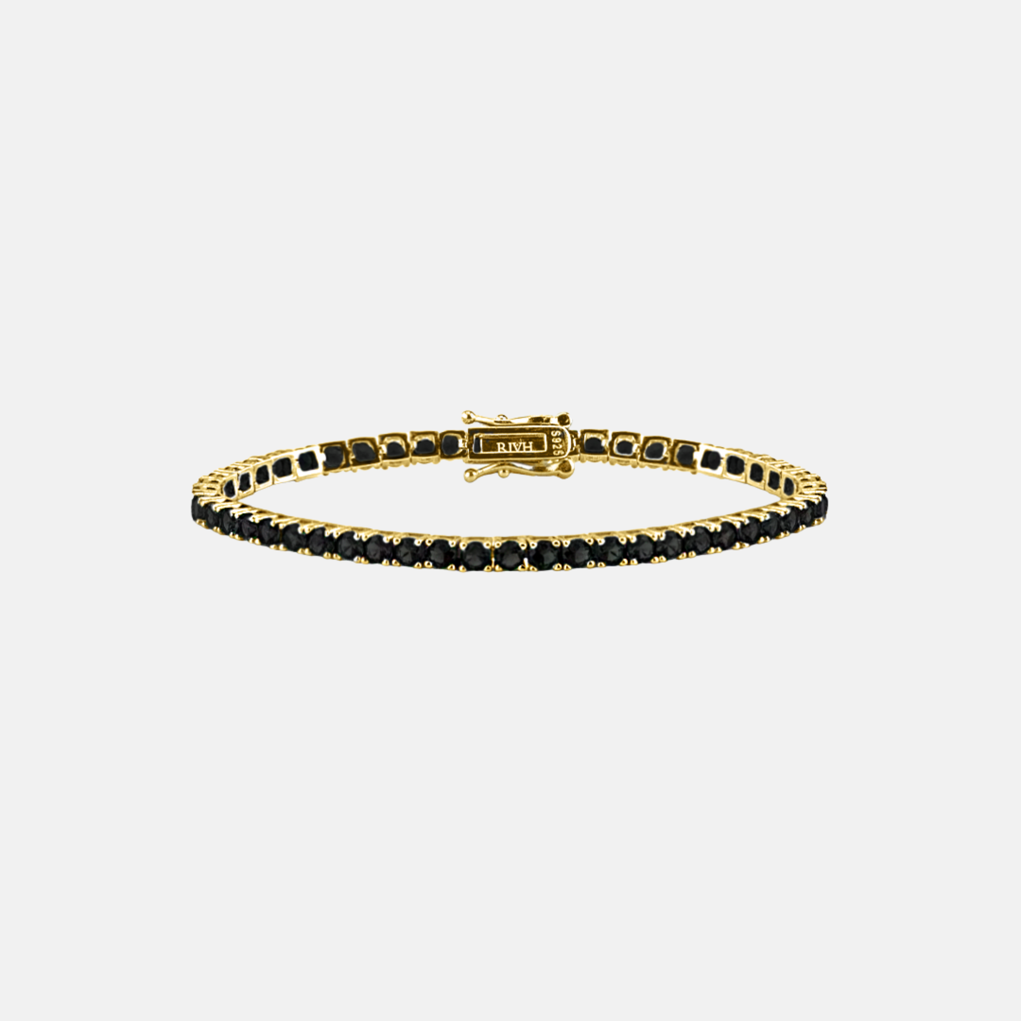 Riviera Zircônia Ônix  - Ouro Amarelo