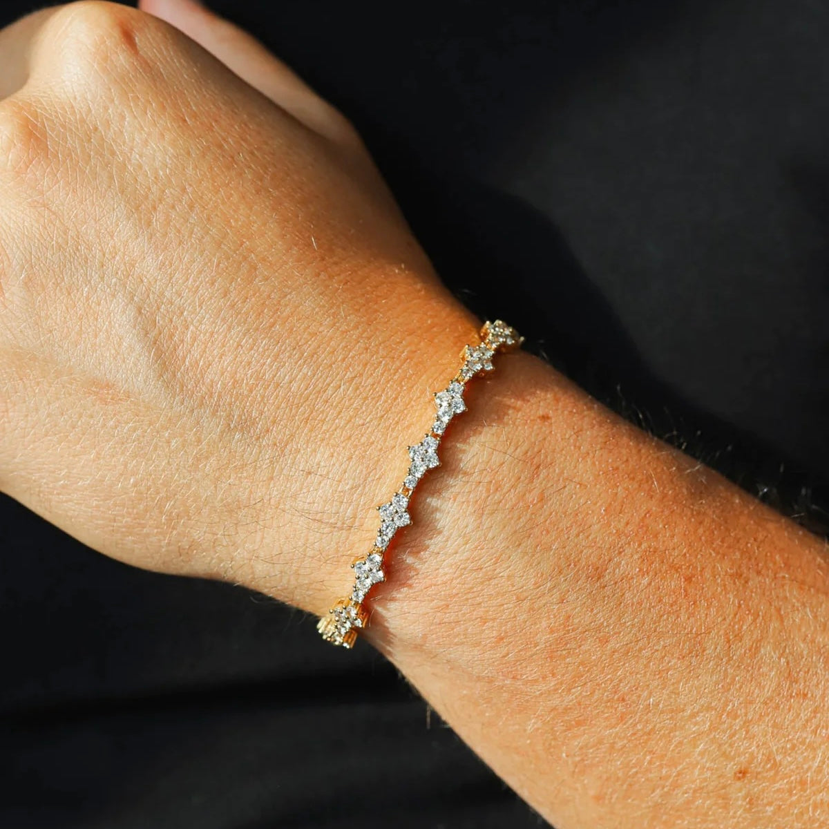 3MM PULSEIRA HONEYCOMB – BANHADO A OURO 18K